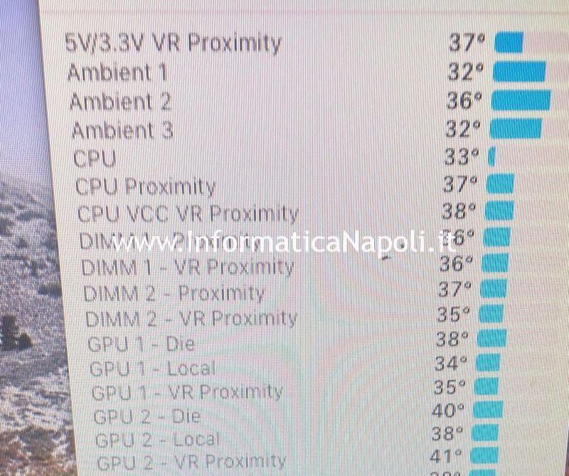 temperature test GPU Apple MacPro dopo reballing