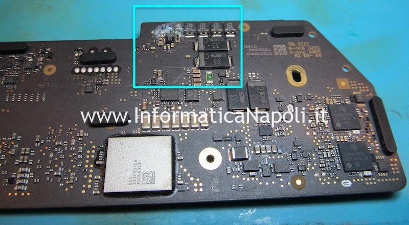 problemi danno da liquido acqua ossido MacBook Air M1 2020 A2337 logic board 820-02016-A Audio TouchID board 820-01923-A
