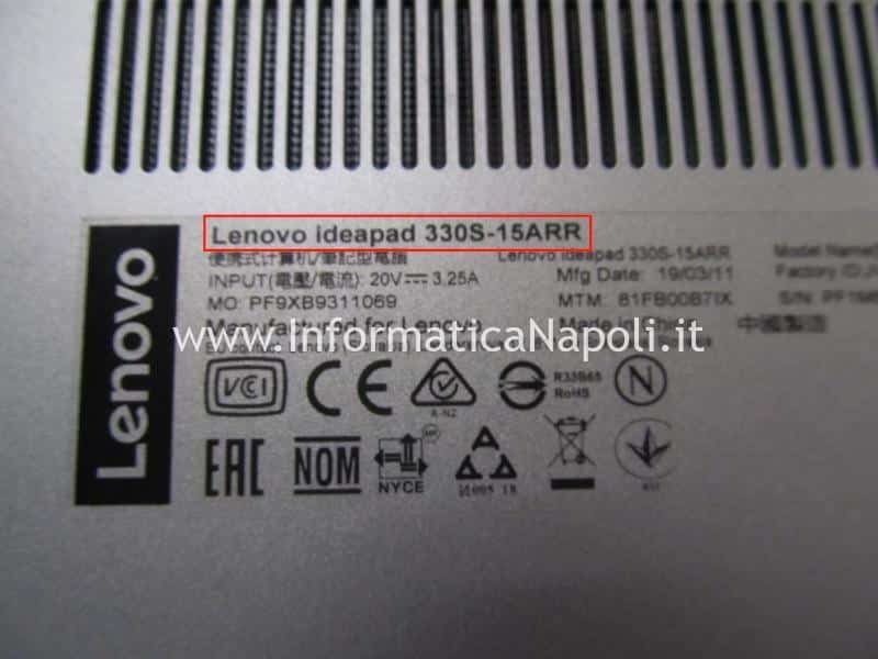 assistenza Lenovo Ideapad 330S | 330S-15ARR