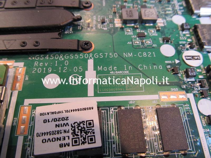 come riparare scheda logica NM-C821 Lenovo IdeaPad 3 