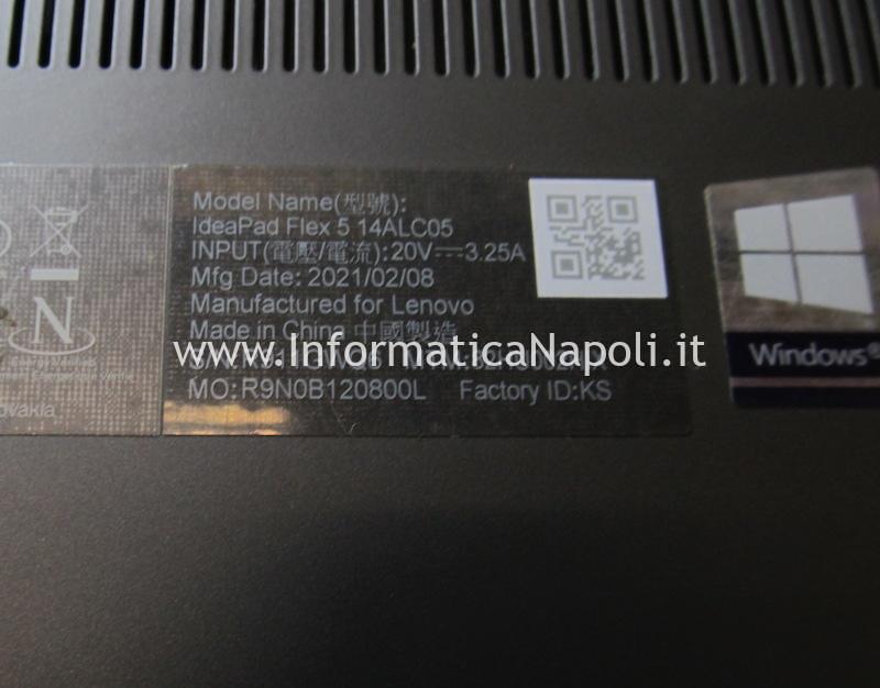 riparazione assistenza Lenovo IdeaPad Flex 5 14ALC05