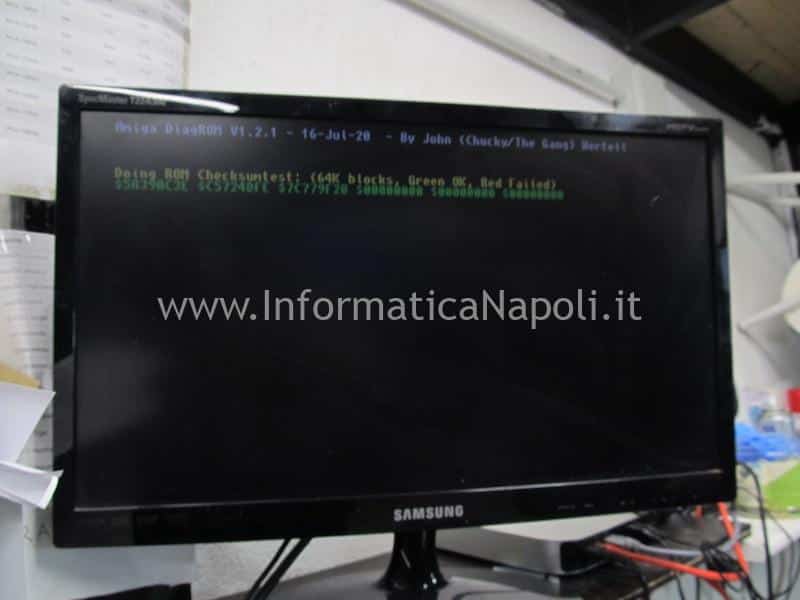 come fare diagnostic board test commodore amiga 600 che non si accende
