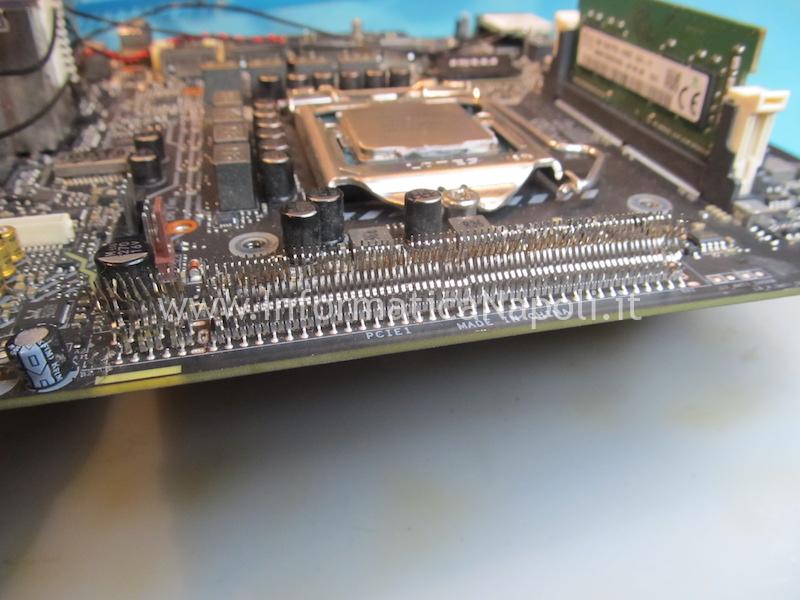riparazione slot PCI-e problema riser card MSI Aegis X3 