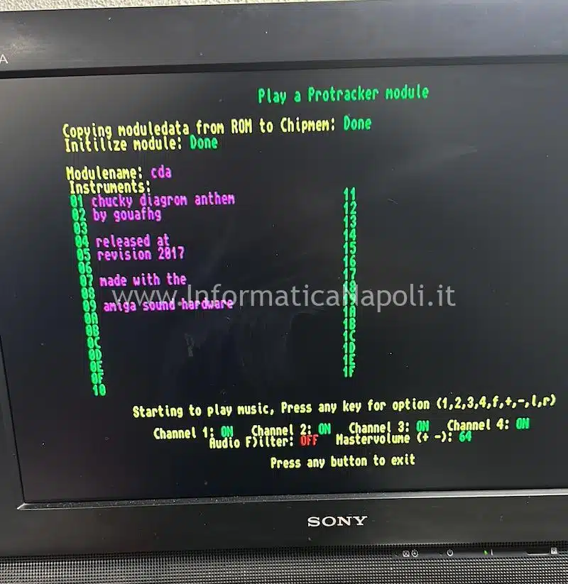 test audio Sound check commodore Amiga