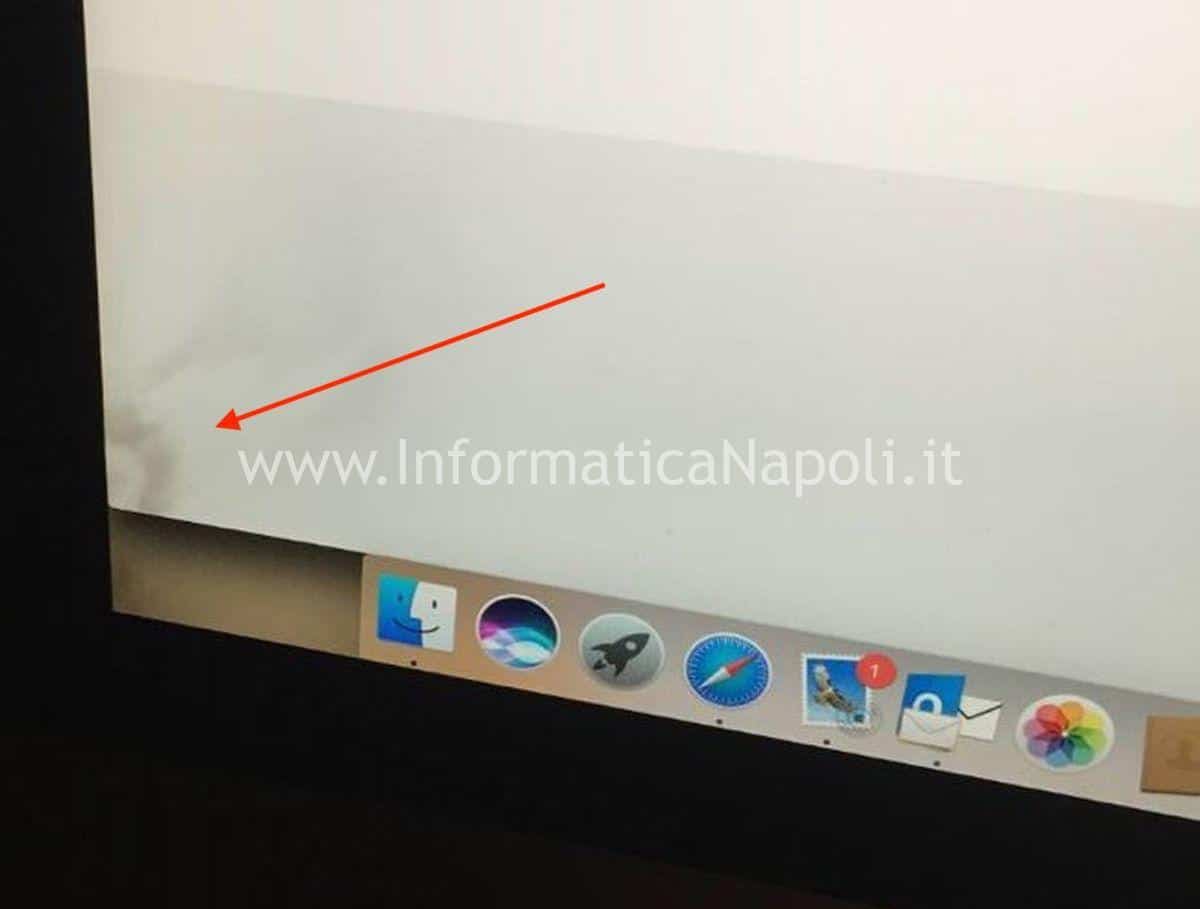 polvere e sporco angoli display Apple iMac 27 A1419 2012 2013 2014 2015