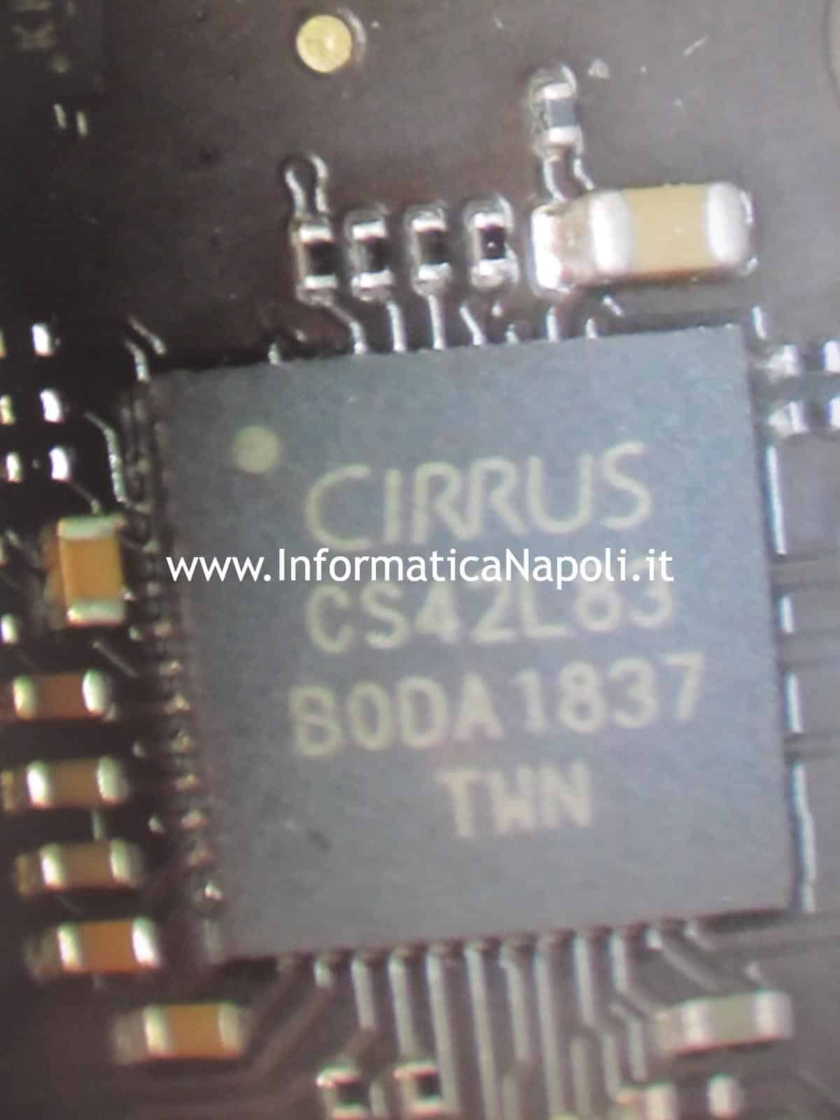 assistenza sostituzione chip audio cirrus logic CS42L83 Mac Mini 2018 A1993