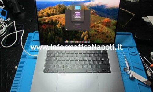 Sostituzione tastiera e topcase MacBook Pro 16 M1 2021 A2485