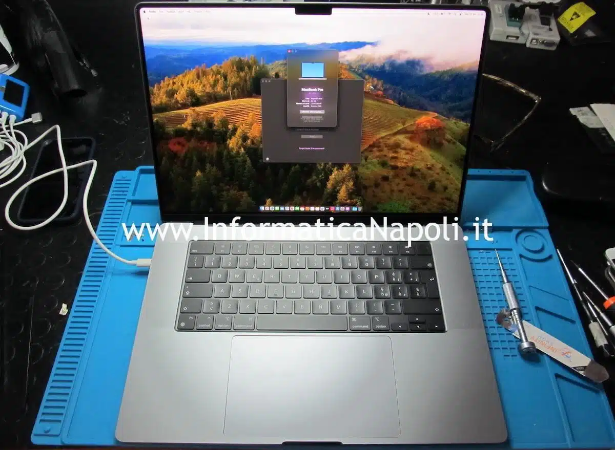 assistenza sostituzione tastiera e topcase MacBook Pro 16 M1 MAX 2021 A2485