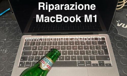 Riparazione Apple MacBook Pro M1 13 con danni da… birra!