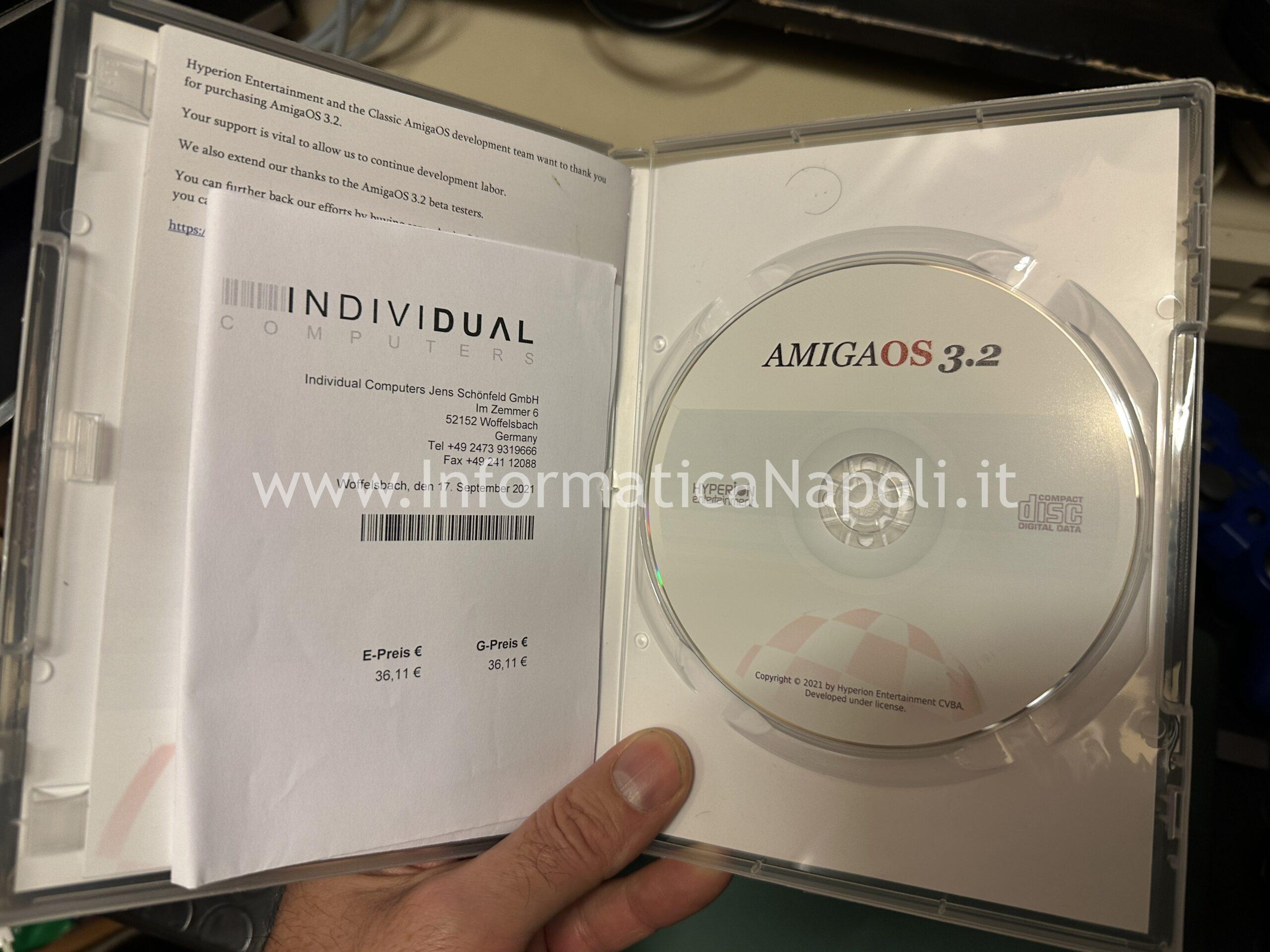 cd originale AmigaOS 3.2 con software e kickstart