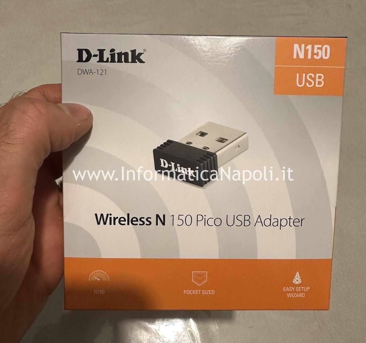 installare d-link usb wi-fi DLINK dwa-121 MacBook