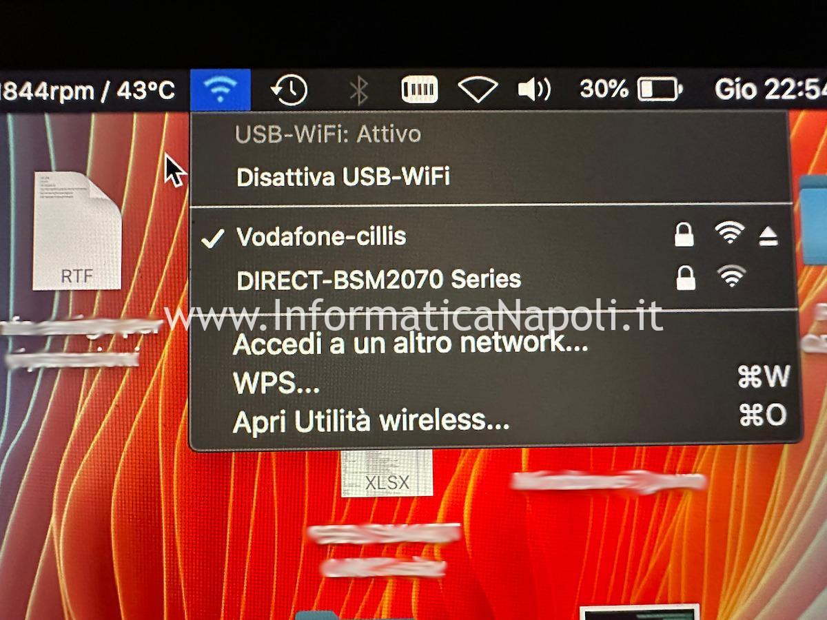 Wi-Fi connesso MacBook Pro Air problemi di connessione
