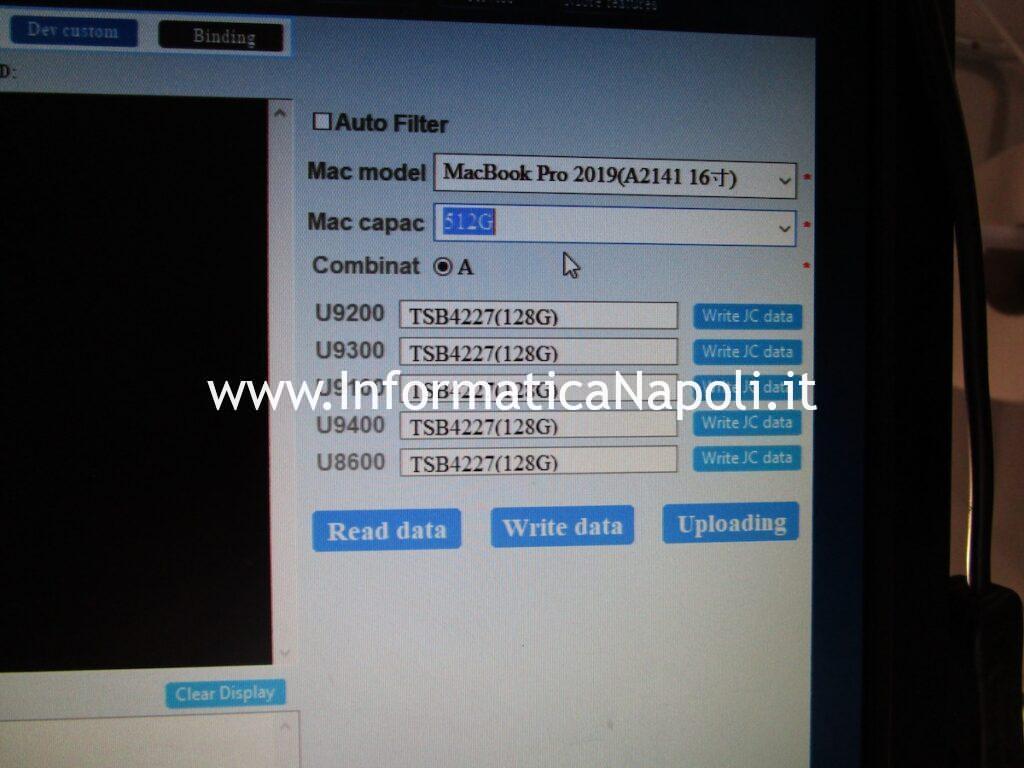come programmare sostituire nand SSD MacBook pro 16 2019 con programmatore P15 come programmare sostituire nand SSD MacBook pro 16 2019 con programmatore P15