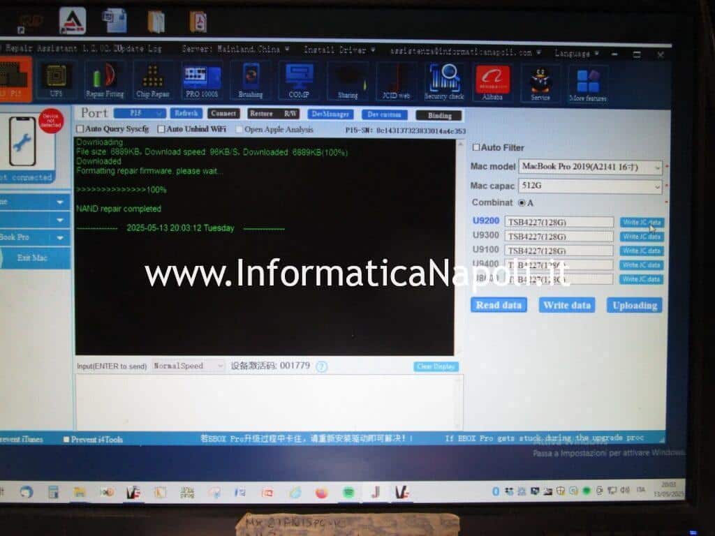 come programmare sostituire nand SSD MacBook pro 16 con programmatore P15 come programmare sostituire nand SSD MacBook pro 16 con programmatore P15