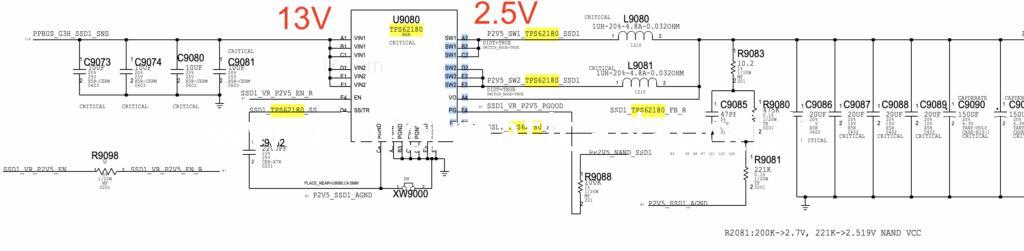 corto circuito SSD MacBook Pro 16 A2141 2019 corto circuito SSD MacBook Pro 16 A2141 2019